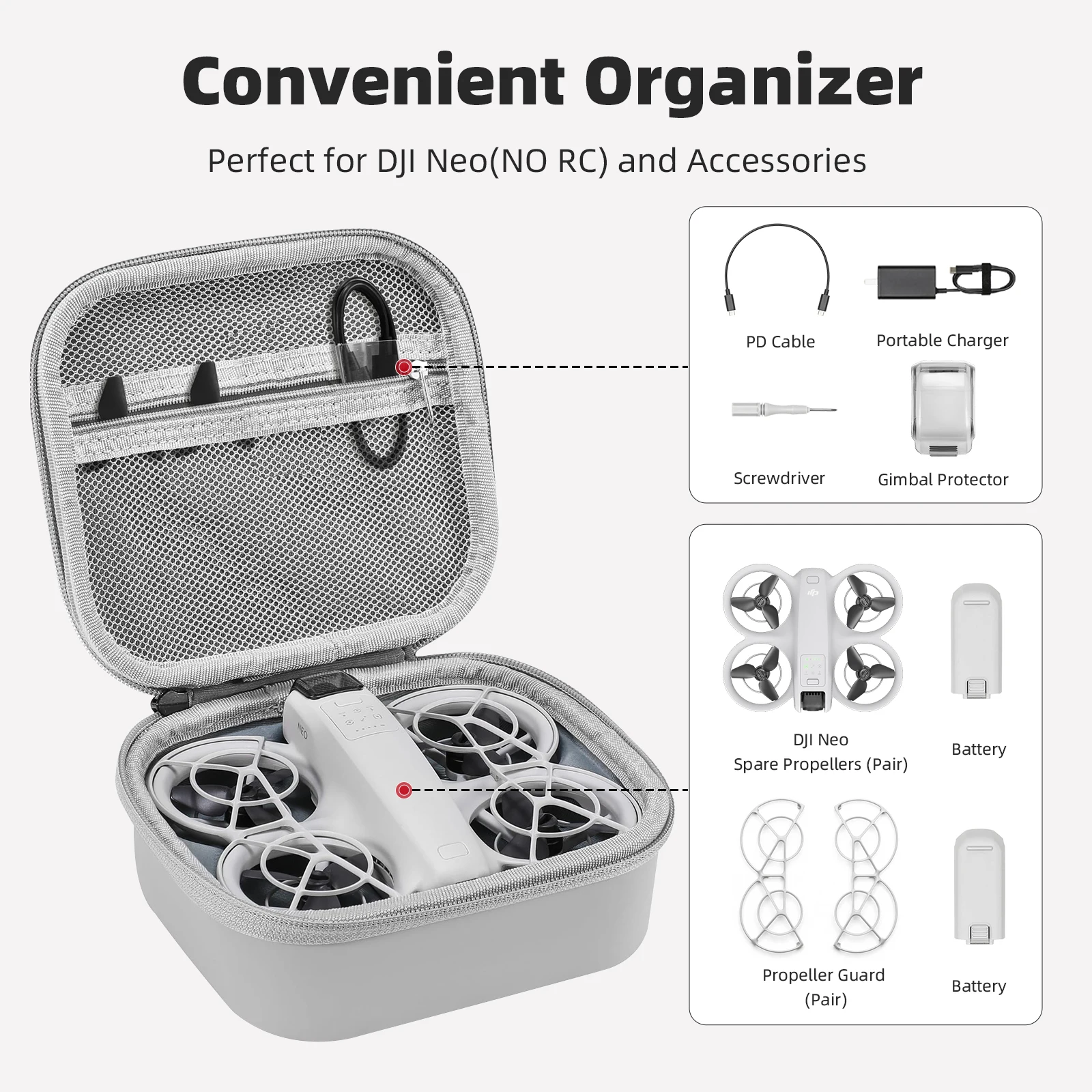 Drone Storage Case for DJI NEO - огляд і ціна Drone Battery Bag