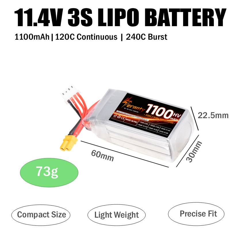 Teranty 2S 3S 4S 6S HV LiPo Pa - огляд і ціна Drone Battery 3S